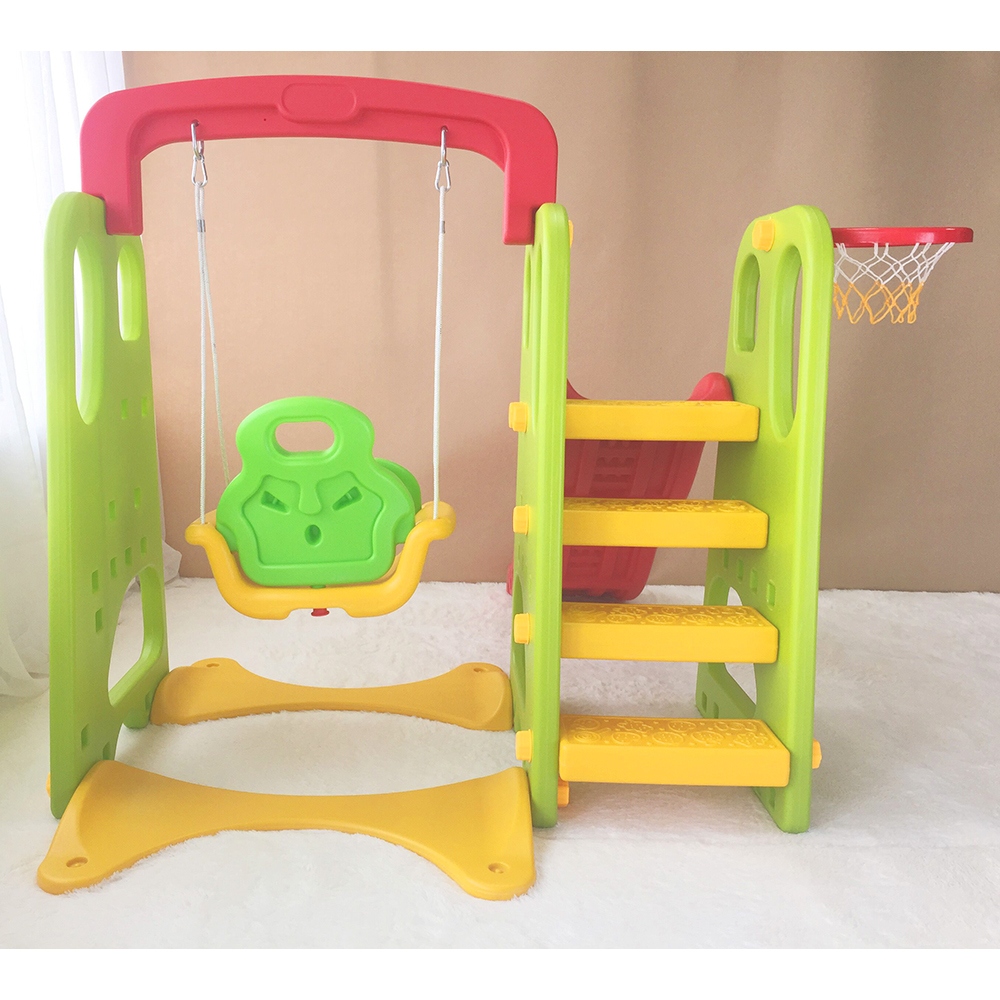 GL7557 三合一滑梯秋千籃球框組合