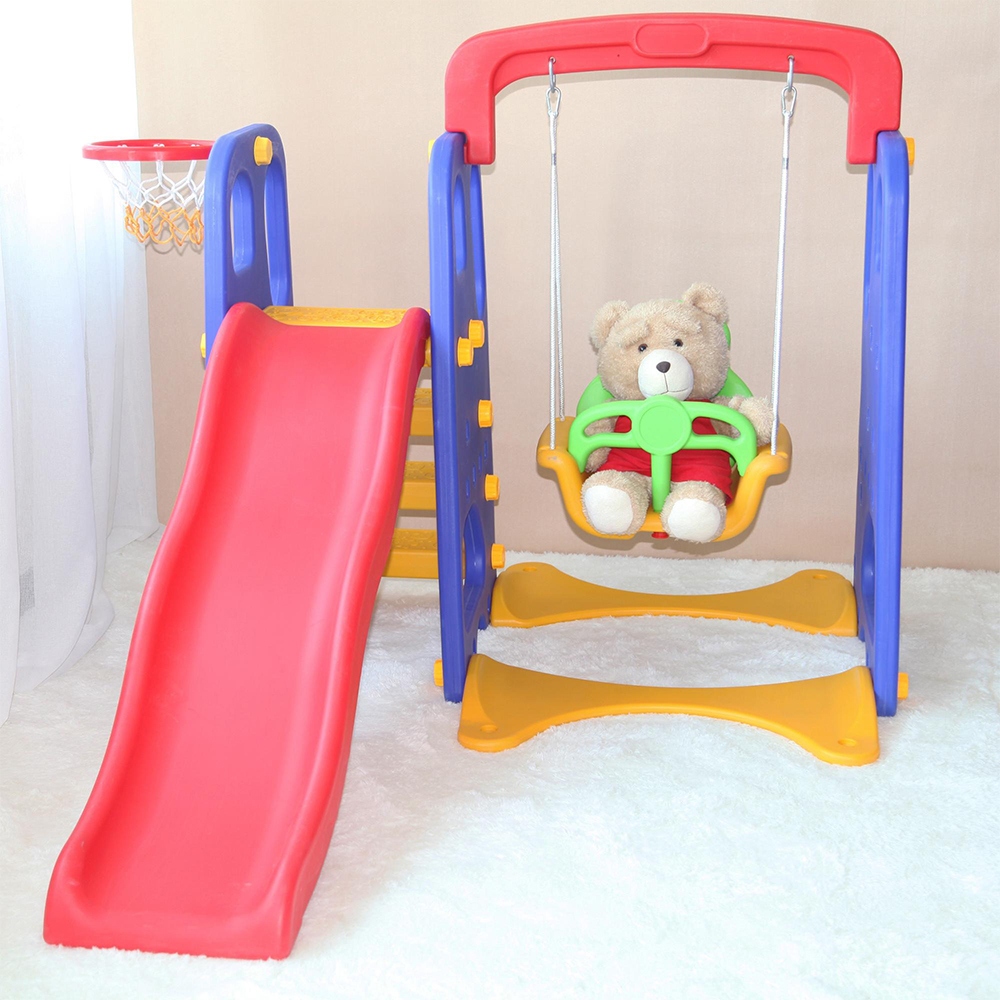 GL7557 三合一滑梯秋千籃球框組合