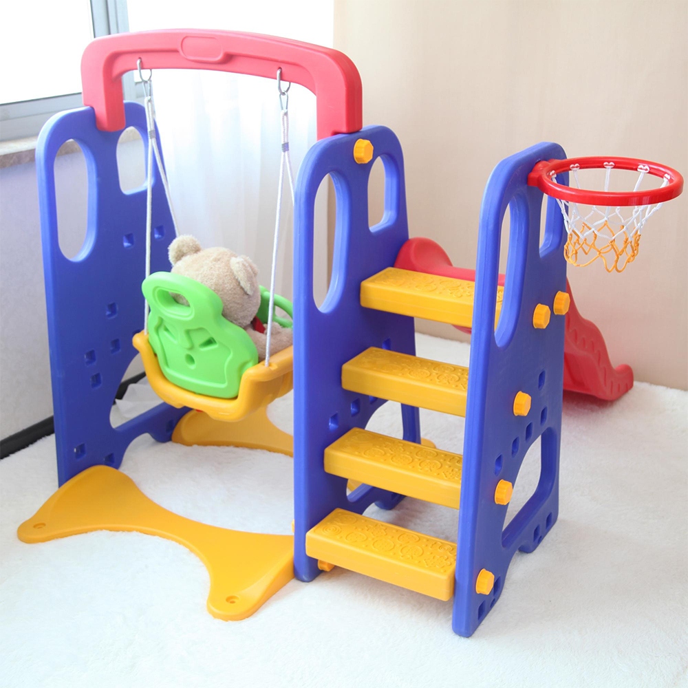 GL7557 三合一滑梯秋千籃球框組合