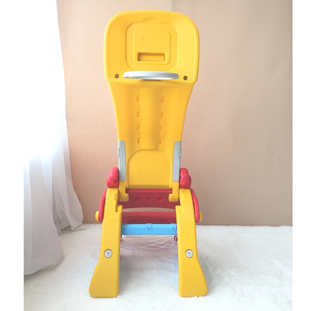 GL7832 三合一滑梯籃球框足球門組合